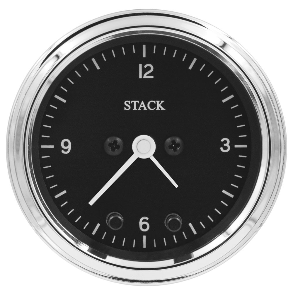 Stack Classic 52mm analog clock black background - ST-3317C - ST3317C - 3661768625347