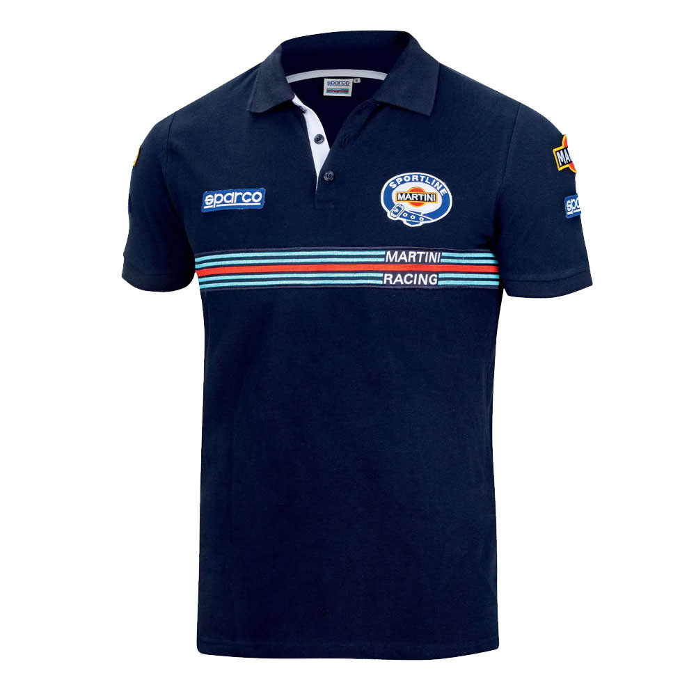 Sparco Martini Racing Replica Polo-Shirt - 01275MR.BL.M - 01275MRBI2M - 8033280391171