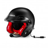 Sparco RJ-i open-face helmet with red interior