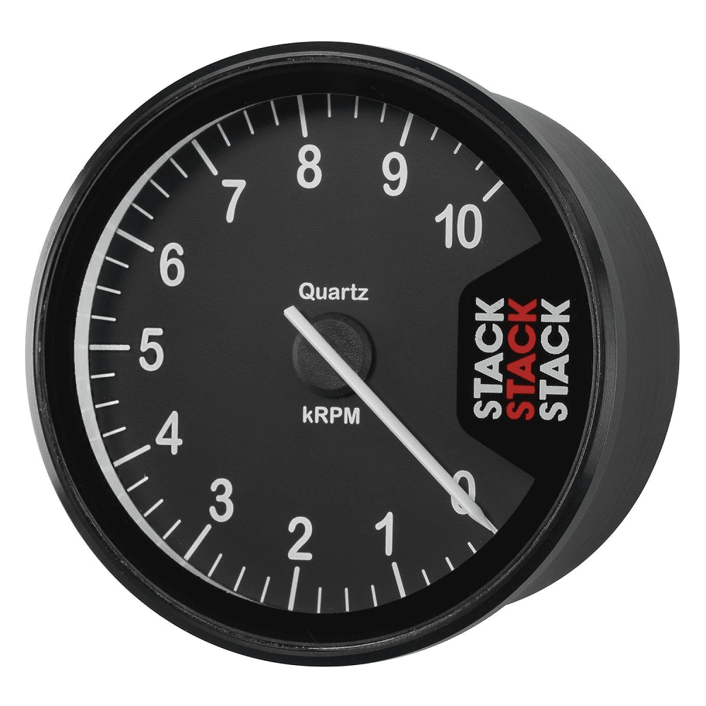 Contagiri Stack Clubman 0-10000RPM Diametro 80 Nero - ST-200-0-10000 - ST200-010 - 3661768863312