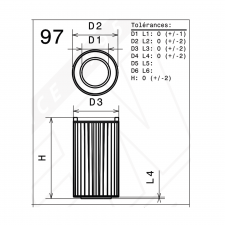 Filtro dell'Aria Green Ford Focus RS 305 cv 2.5L