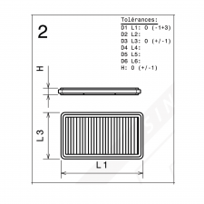 Filtre à air de remplacement origine GREEN FILTER MAZDA MX6 2,5L/ESCORT RS 2000