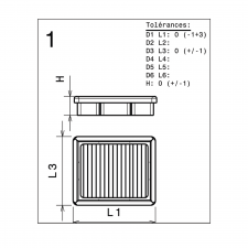 Filtre à air de remplacement origine GREEN FILTER FERRARI MONDIAL 3,2L