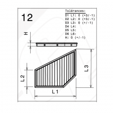 GREEN FILTER OEM replacment air filter Volvo V50 II 2.0 D4 01/10-
