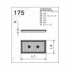 GREEN FILTER OEM replacment air filter Seat Leon III 1.2/1.4 TSi
