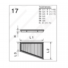 Filtro aria Green Mercedes A200 W176 dopo 2012