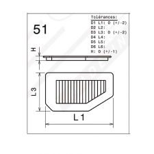 Filtre à air GREEN FILTER BMW X3 (E83) 2,5L Si 09/06-12/10