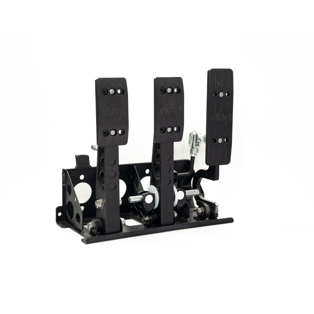Pedalbox Schwarz 3 Pedale OBP 4.9:1 / 5.24:1 ohne Meisterzylinder Bodenbefestigung - OBP-0002PR-B - OBP0002PR-B - 3666618004556
