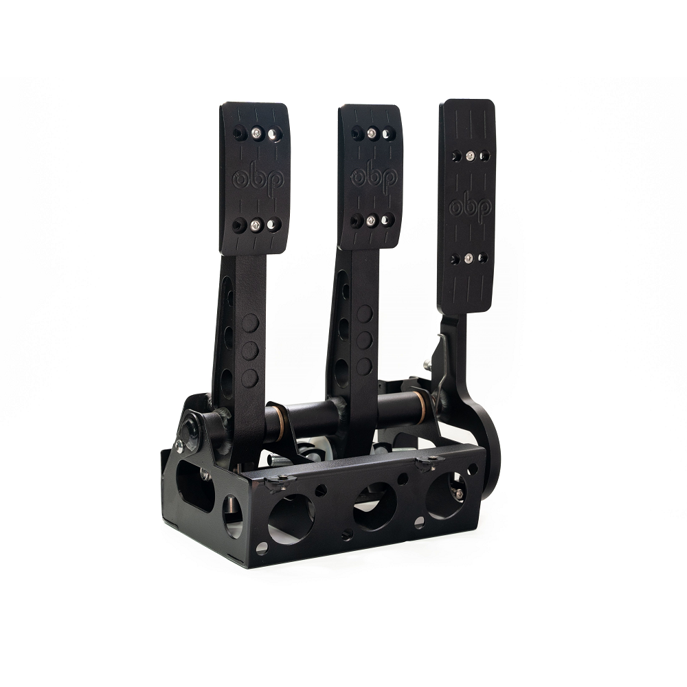 Pedalbox Schwarz 3 Pedale OBP 5.05:1-5.45:1 ohne Meisterzylinder Bodenbefestigung - OBP-0002PRC-B - OBP0002PRC-B - 3666618004549