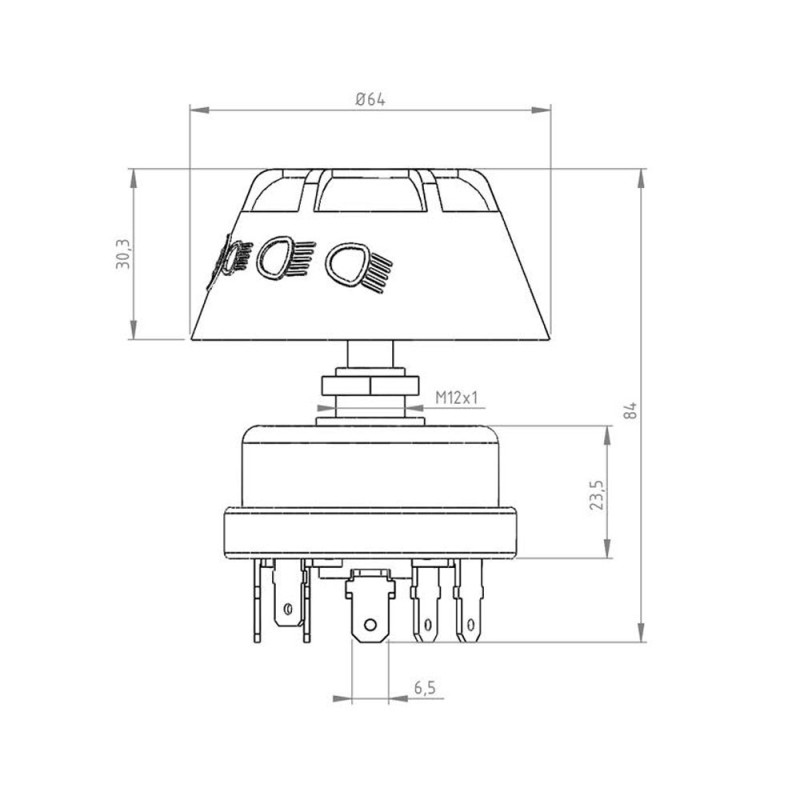 Schalter Beleuchtung MF /Cnh - EL-MR230101 - 3700660451132