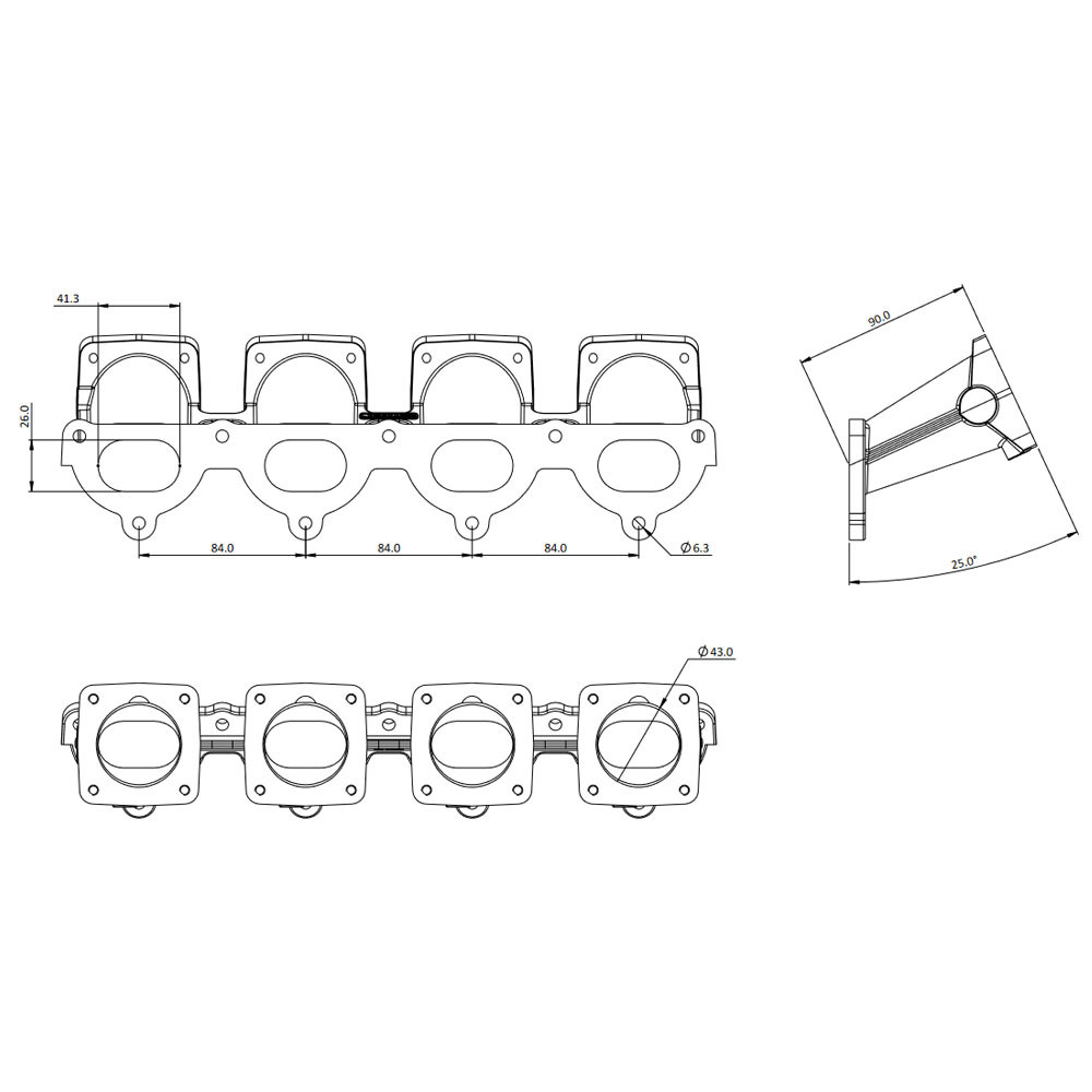 Collettore di Aspirazione Jenvey Peugeot TU5 1.6L 16V - J-MP03 - MP03 - 3661768156155
