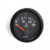 Manomètre VDO Température Eau 120° Vision Diamètre 52 Fond Noir