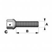 Vis coniques 14x125mm longueur 45mm ou 50mm tête 17mm