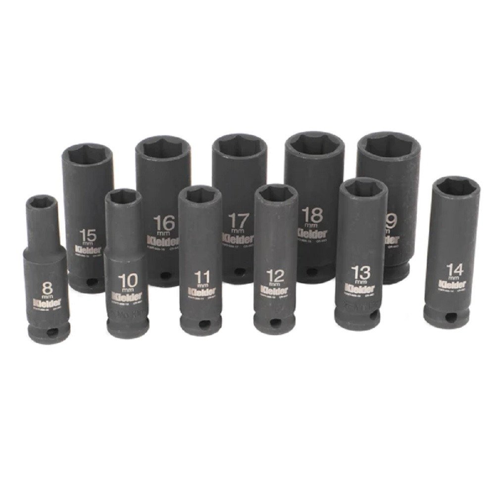 Set di 11 bussole KIELDER da 3/8" 62 mm (da 8 a 19mm) - KWT-386-01 - KWT-386-01 - 5060441191991