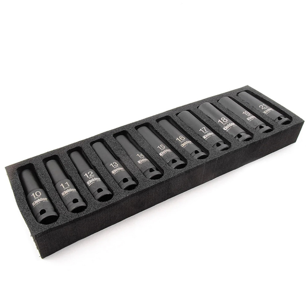 Set de 11 douilles 1/2" 80mm KIELDER (10 à 21mm) - KWT-126-04 - KWT-126-04 - 5060441193988