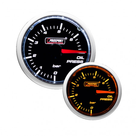 Manomètre Prosport Pression Huile Diamètre 52mm 0 à 7 Bars + Sonde