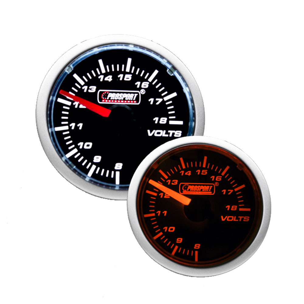 Manomètre Prosport Voltmètre Diamètre 52mm 8 à 18 Volts - CT-VO-004 - 216CLWAVOSM - 3661768318683