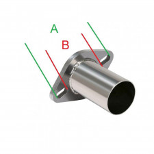 Powersprint tubo inox di raccordo per flangia 2 fori