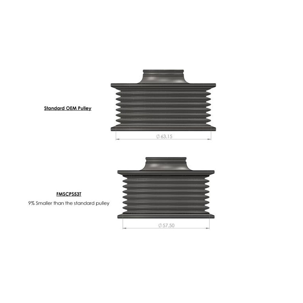 Puleggia Forge per Audi 3.0 T - FO-FMSCPS53T - FMSCPS53T - 3661768609057