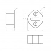 Silent bloc Powerflex échappement universel hauteur 65mm