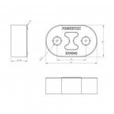 Boccola Powerflex scarico universale 81mm