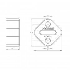 Silent bloc Powerflex Universalauspuff Höhe 67mm