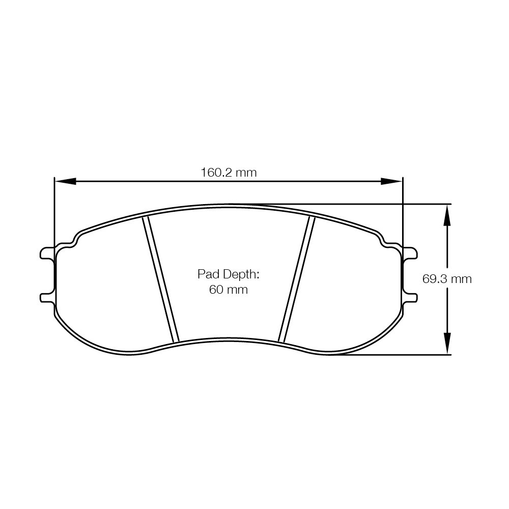 Pagid geläppte Bremsbeläge S8241 RST1,RST3 - PA-8241R-RST.3 - S8241T03B01 - 4056029024110