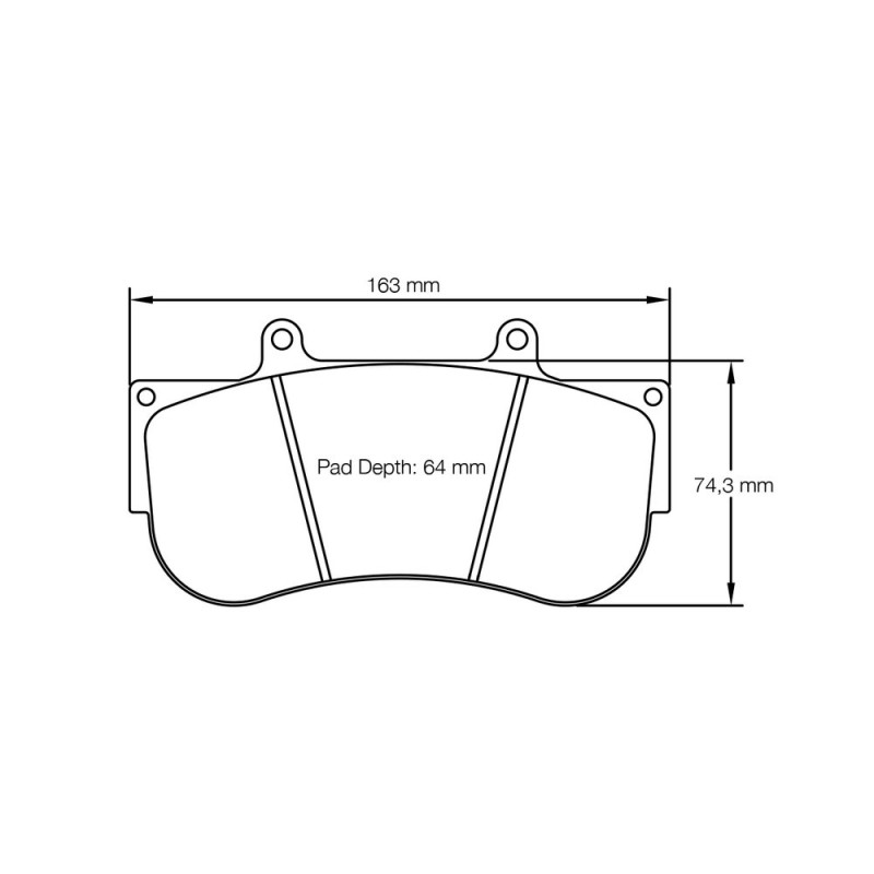 Pagid brake pads S2564 RSL1,RSL2 - PA-2564-RSL.1 - S2564L01001 - 4056029023021