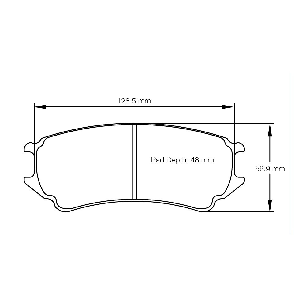 Pagid geläppte Bremsbeläge S8242 RSL19,RSL29 - PA-8242R-RSL.19 - S8242R19B01 - 4056029025599