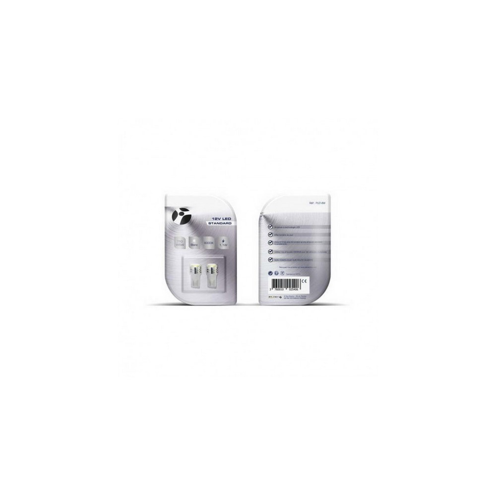 Set mit 2 LED-Birnen T10 W5W 1LED HP 12V weiß 1,1W - LI-PL014W-S - 3666618038056