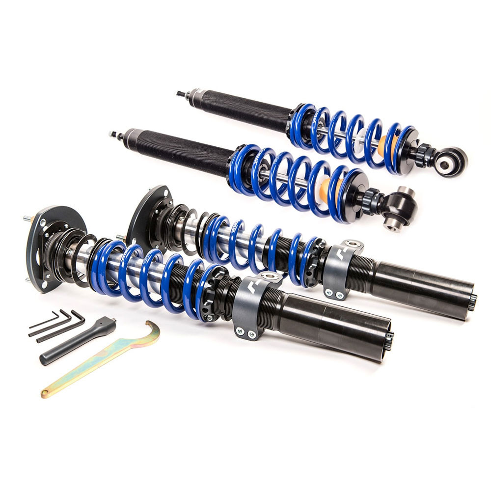 VWR - Kit combinés filetés 2 voies usage circuit - Platines sup réglables - Chassis A5 - Golf 5/6, A3 8P, Leon 2 (Corps 55mm) - VWR-340000-G6 - VWR340000-G6 - 3666618026138