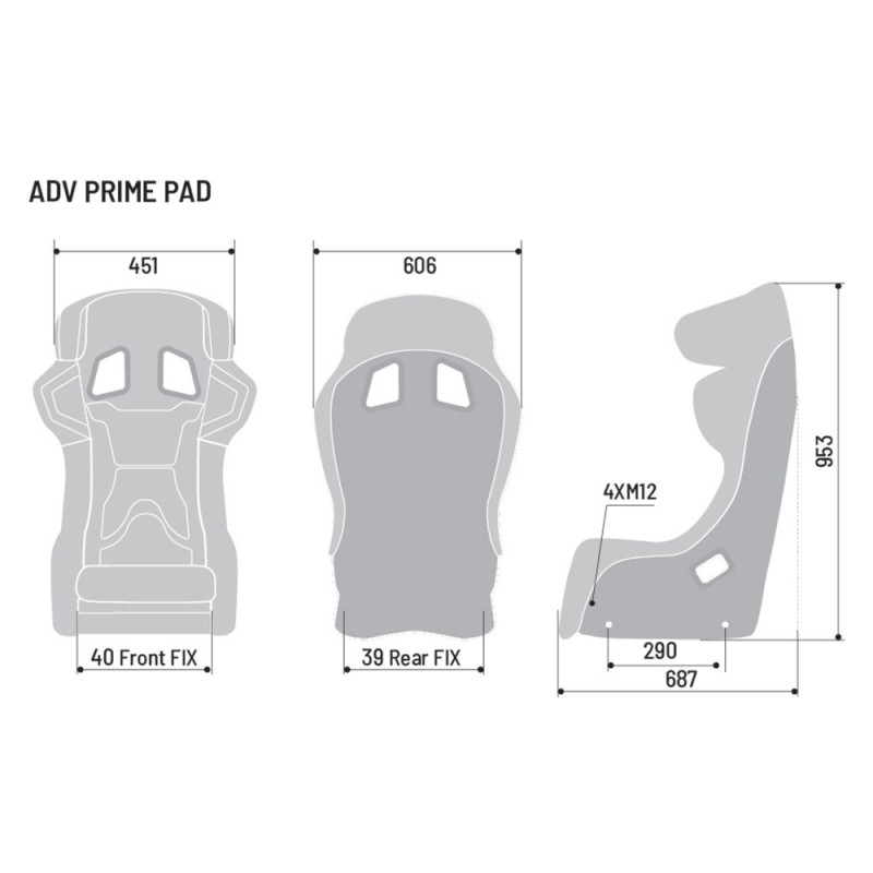 Sparco ADV Prime padded seat - 008033ZPNR - 008033ZPNR - 8033280495015