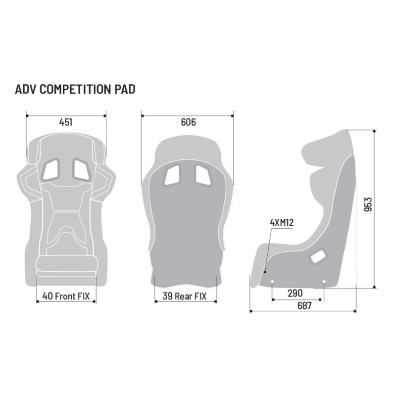 Gepolsterter Sparco ADV Competition-Schalensitz - 008034ZPNR - 008034ZPNR - 8033280495039