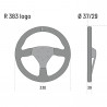 Lenkrad Sparco 383 Logo retournierte Haut schwarz