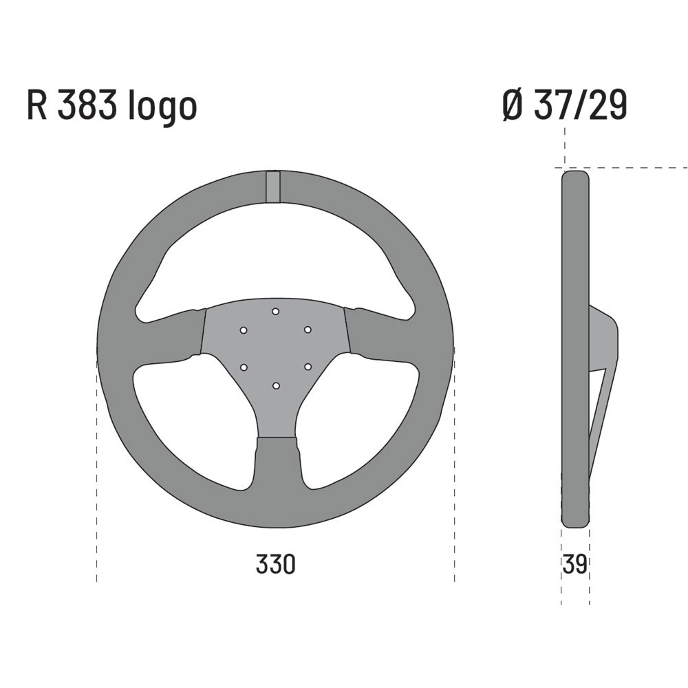 Sparco 383 logo black suede steering wheel - 015R383PSNLOGO - 015R383PSNLOGO - 8033280482862