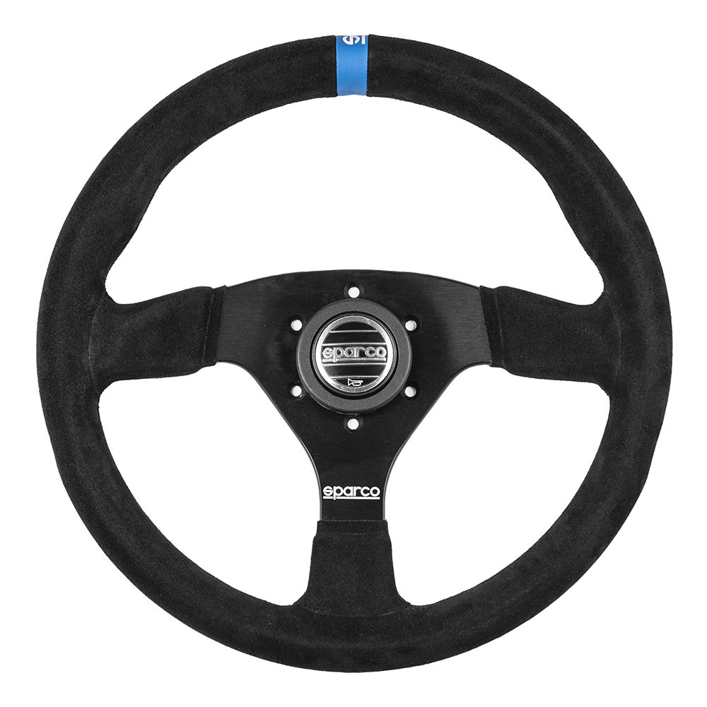 Volant Sparco 383 logo peau retournée noire - 015R383PSNLOGO - 015R383PSNLOGO - 8033280482862