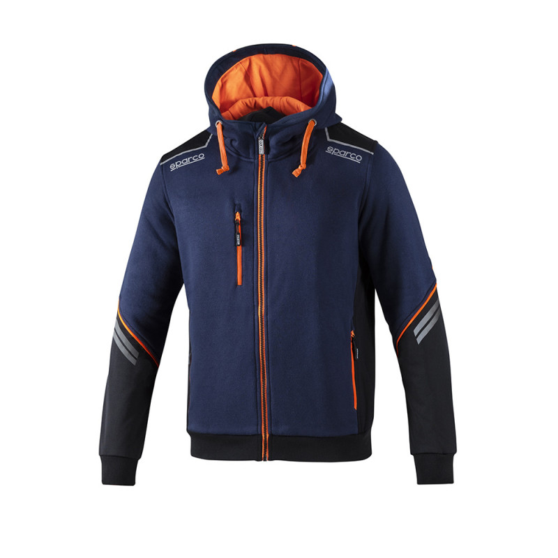 Sparco Tech hooded full zip - 02414.MBL.S - 02414BMAZ1S