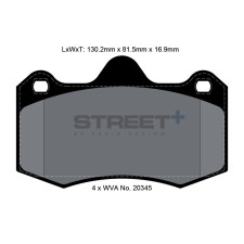 Street+ Pagid brake pads T8000
