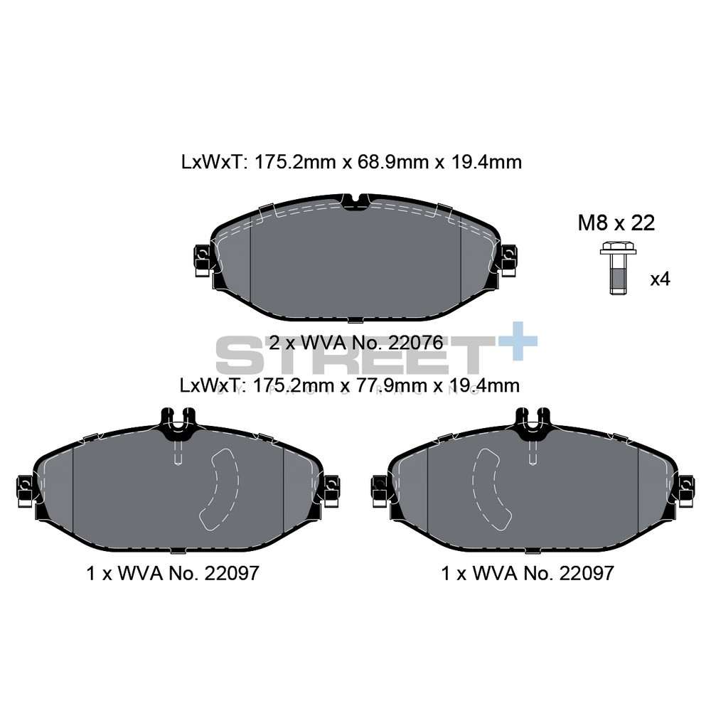 Pagid T8010 Street+ Bremsbeläge - PA-8010.ST - T8010SP2001 - 4056029064635