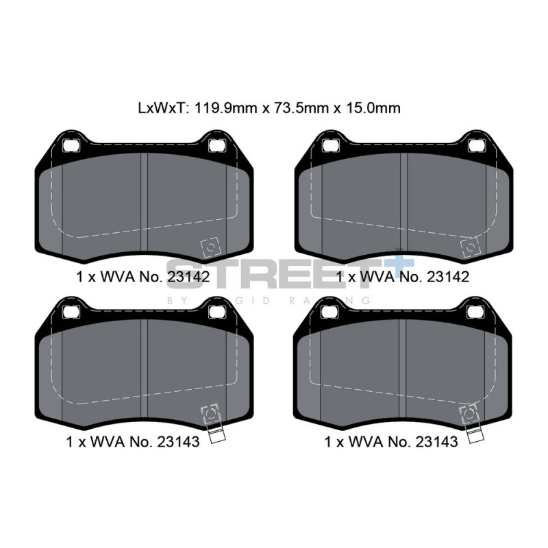 Plaquettes de frein Pagid T8019 Street+ - PA-8019.ST - T8019SP2001 - 4056029064697