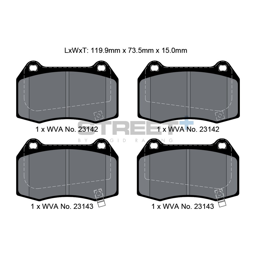Street+ Pagid brake pads T8019 - PA-8019.ST - T8019SP2001 - 4056029064697