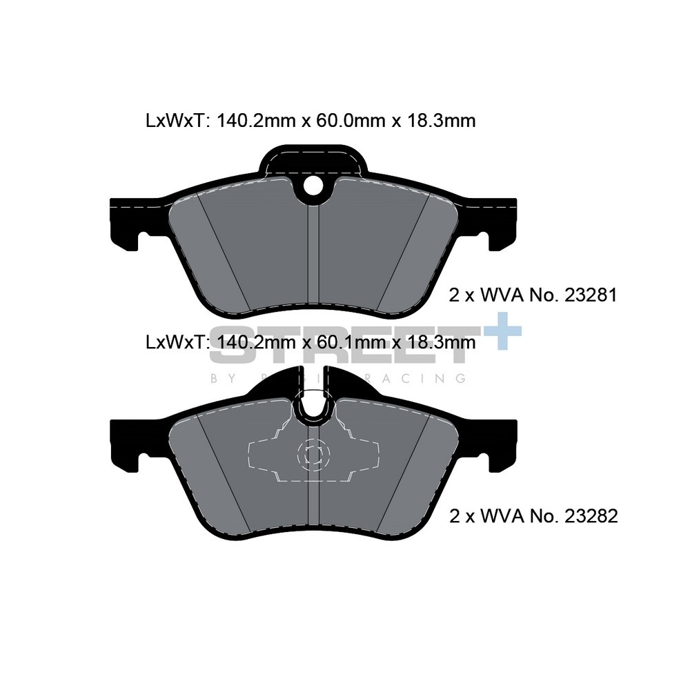 Street+ Pagid brake pads T8020 - PA-8020.ST - T8020SP2001 - 4056029064703