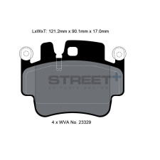 Street+ Pagid brake pads T8028