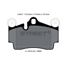 Plaquettes de frein Pagid T8039 Street+