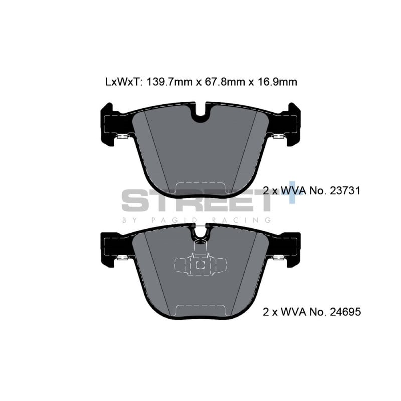 Plaquettes de frein Pagid T8043 Street+ - PA-8043.ST - T8043SP2001 - 4056029064895