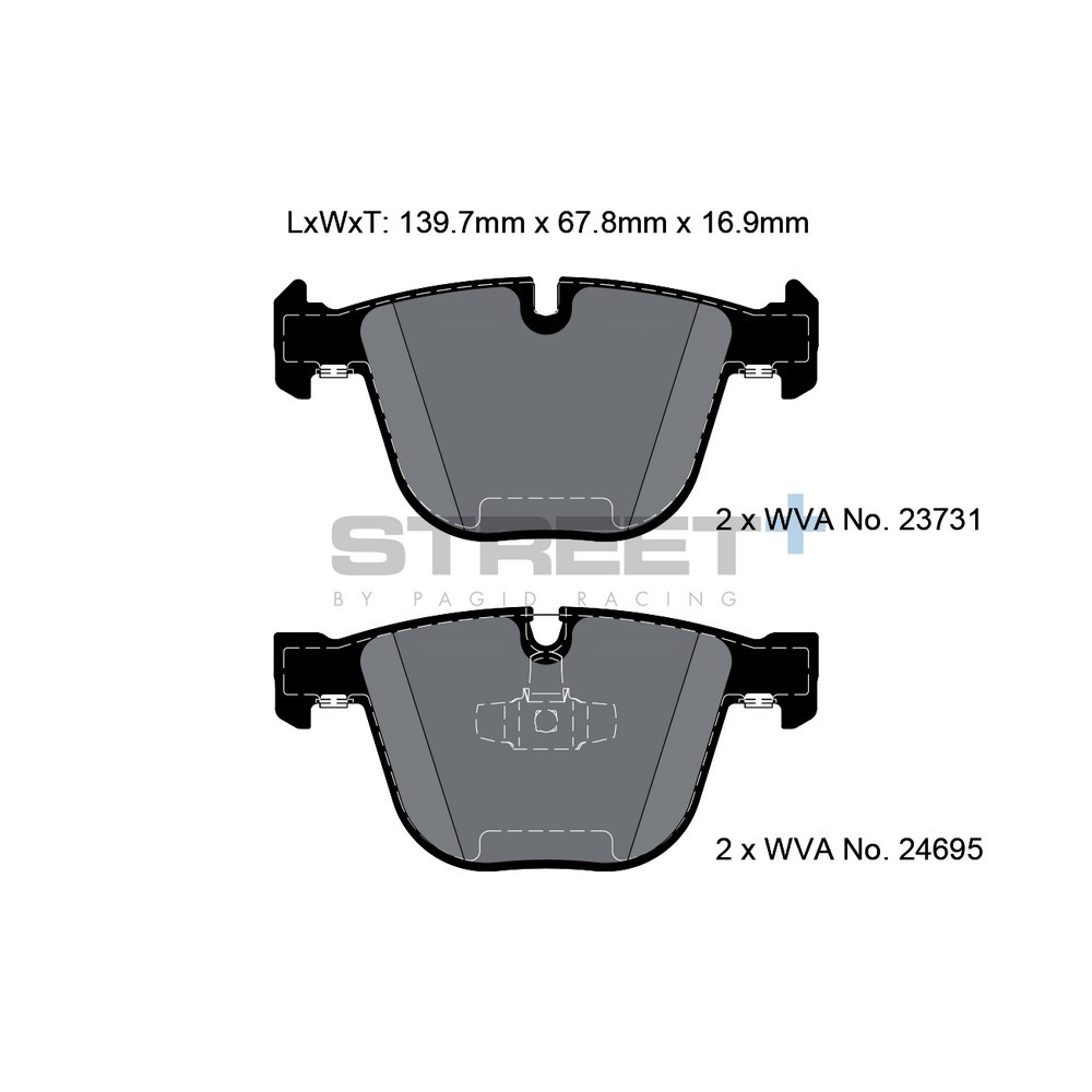 Street+ Pagid brake pads T8043 - PA-8043.ST - T8043SP2001 - 4056029064895