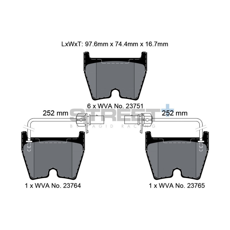 Pastiglie freno Pagid T8044 Street+ - PA-8044.ST - T8044SP2001 - 4056029064901