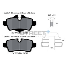 Plaquettes de frein Pagid T8066 Street+