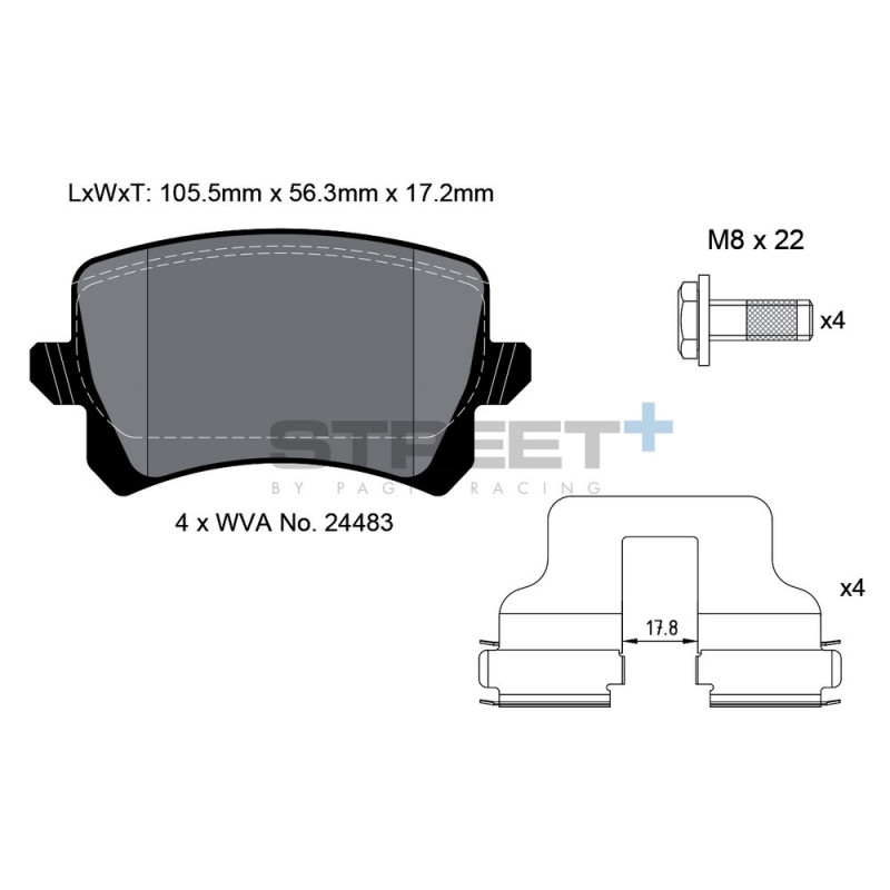Pastiglie freno Pagid T8075 Street+ - PA-8075.ST - T8075SP2001 - 4056029065168