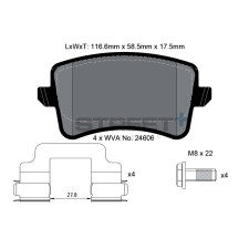 Plaquettes de frein Pagid T8083 Street+